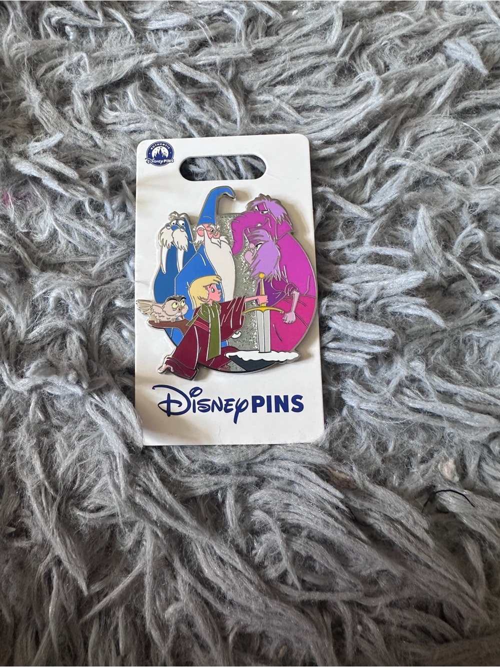 Disney Pins Arthurian Sword-in-Stone Character Pin - Blue, Pink, Red